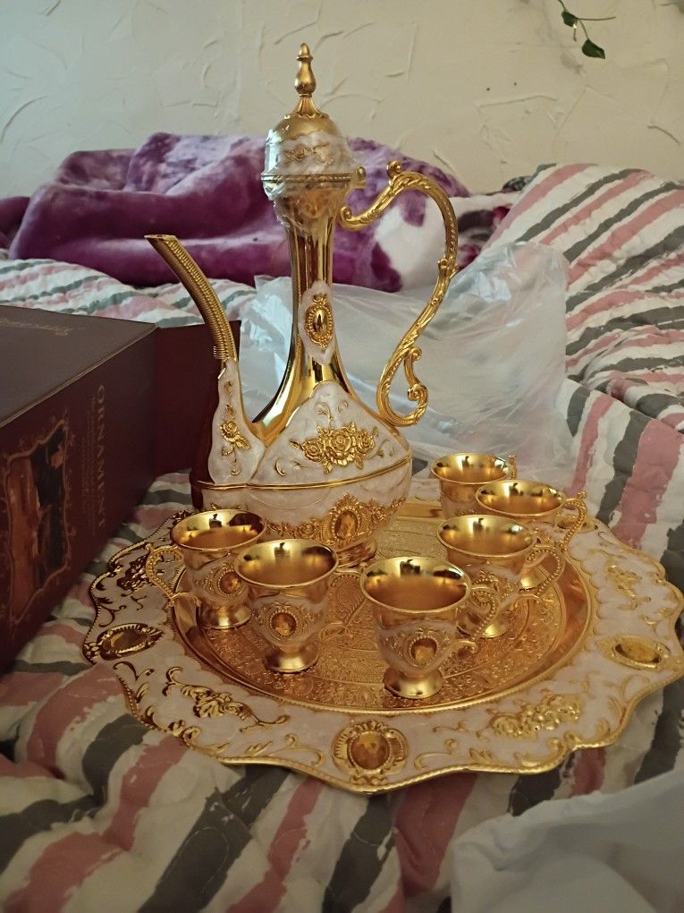 Golden Tea Set Ornament