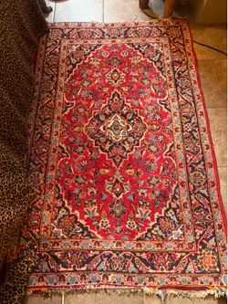 Handmade antique Persian area, Rug