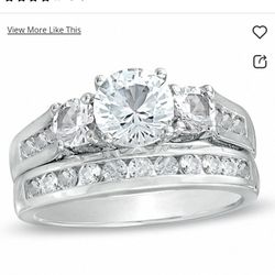 engagement ring set from zales