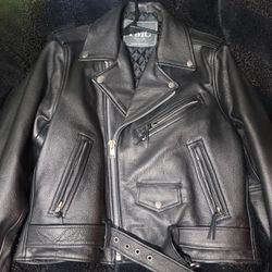 FMC Genuine Leather Jacket Riding Gear Size Large