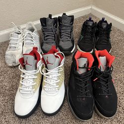 Jordan & Adidas Mens shoes all 5 for $60 obo (sz 10.5/11)