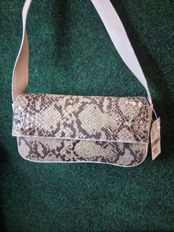 Snake Print Crossbody Shoulder Bag