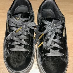 Fenty Puma Black Velvet Platform Shoes