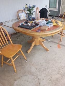 Solid Oak Table, Very Heavy