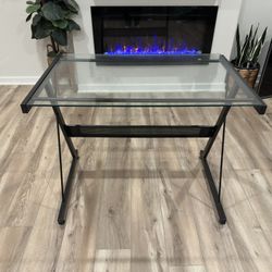 Glass Top Computer Desk