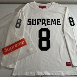Supreme Affiliated 8 White& Black Long Sleeve Size L