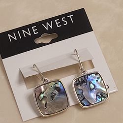Nine West Abalone Style Dangle Earrings 