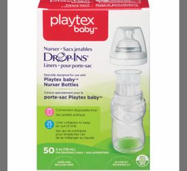 Playtex Baby Nurser Drop-Ins Disposable Bottle Liners, 4 Oz, 50 Count