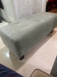 End of Bed velvet green bench