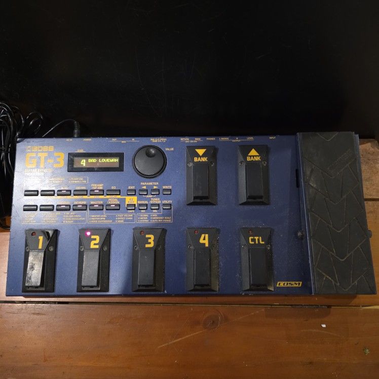 GT-3 Guitar Effects Processor Discontinued, Tested Rare Power Supply Included