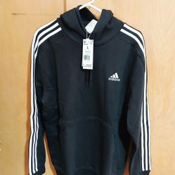 Adidas Essentials Fleece 3-Stripes Hoodie [L] - NEW!
