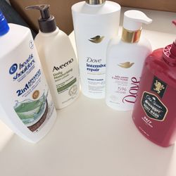 Brand New Body Wash, Lotion & Shampoo Bundle – Dove, Aveeno, Head & Shoulders 
