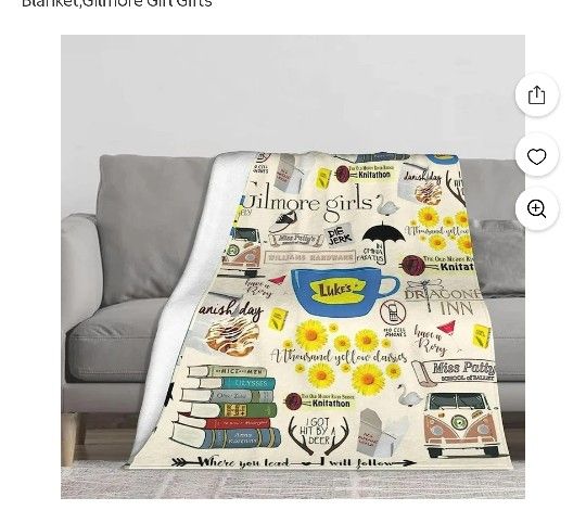NEW Gilmore Girls Fleece Throw Blanket (60x80")