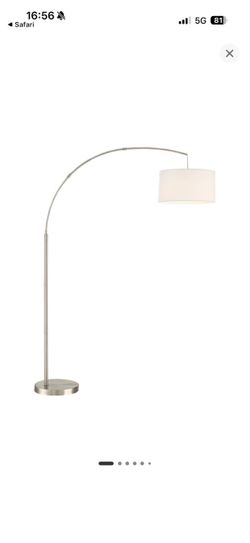 Modern Arc Floor Lamp Brushed Nickel