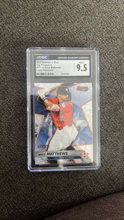 2025 Bowman Best Lazer Refractor Brice Matthews CGC 9.5