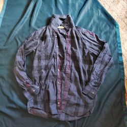 Men's Burberry Plaid Button Up Shirt 