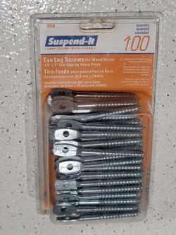 Suspend-It Eye Lag Screws 1/4" x 3" 100 count