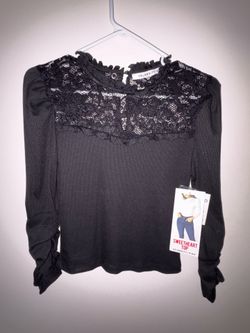 Black Long Sleeve Top - Brand New / Still with Tags