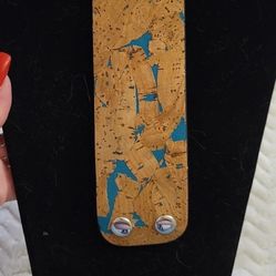 Teal And Brown Snap Bracelet