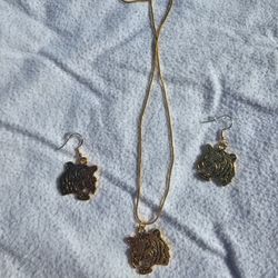 Handmade Pendant And Earrings 