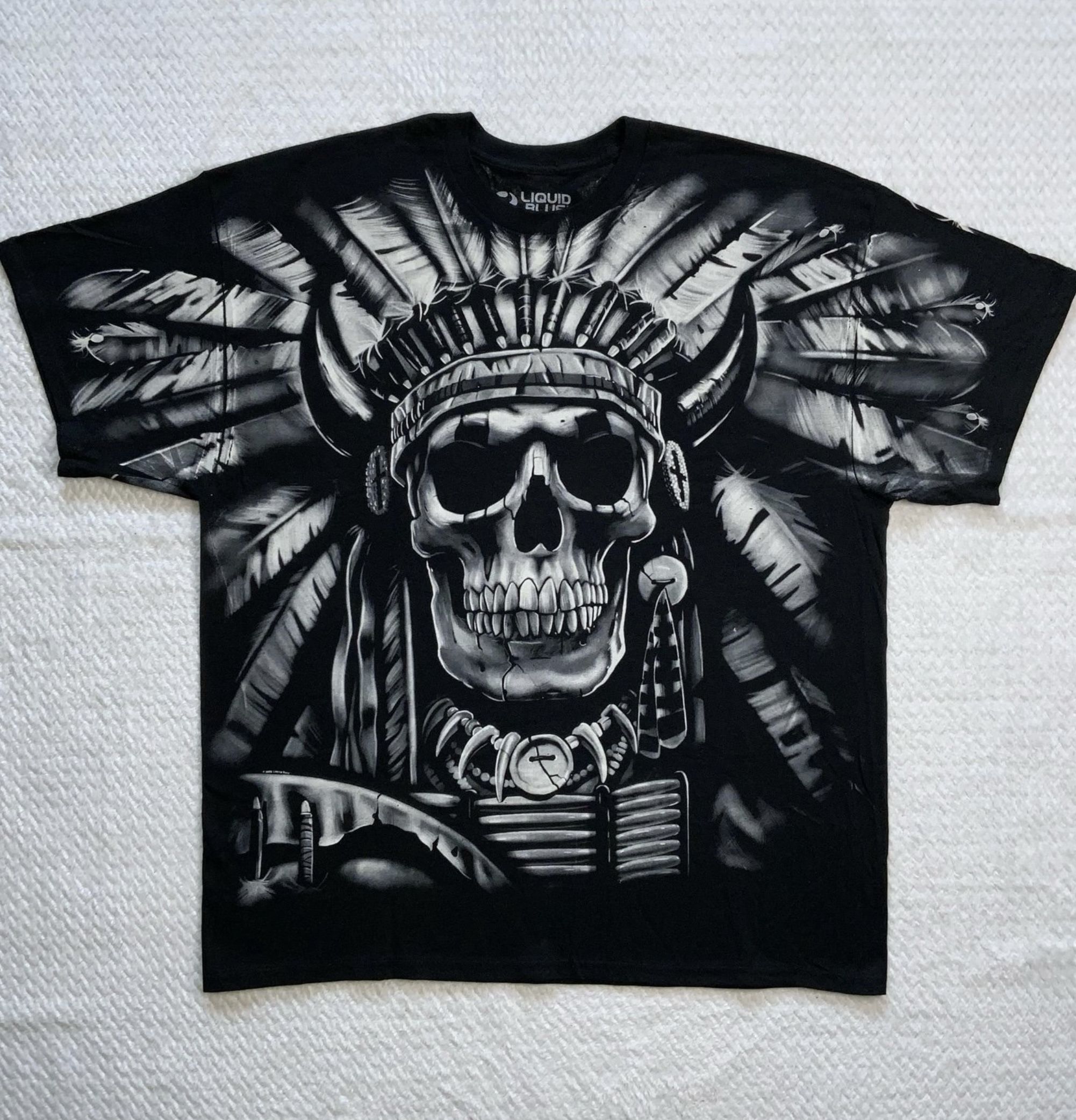 Liquid Blue Native Skull AOP Shirt
