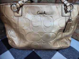 Coach East West Gold Tote , Excellent Condition 