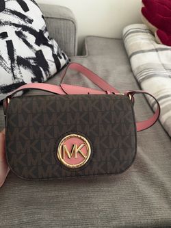 Brown and Pink Michael Kors crossbody
