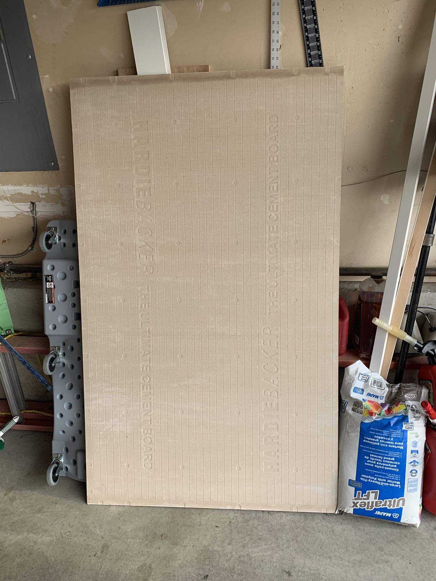 Free concrete board and bag of mortar