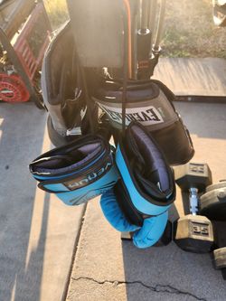 2 pairs of boxing gloves with wraps (need gone asap)