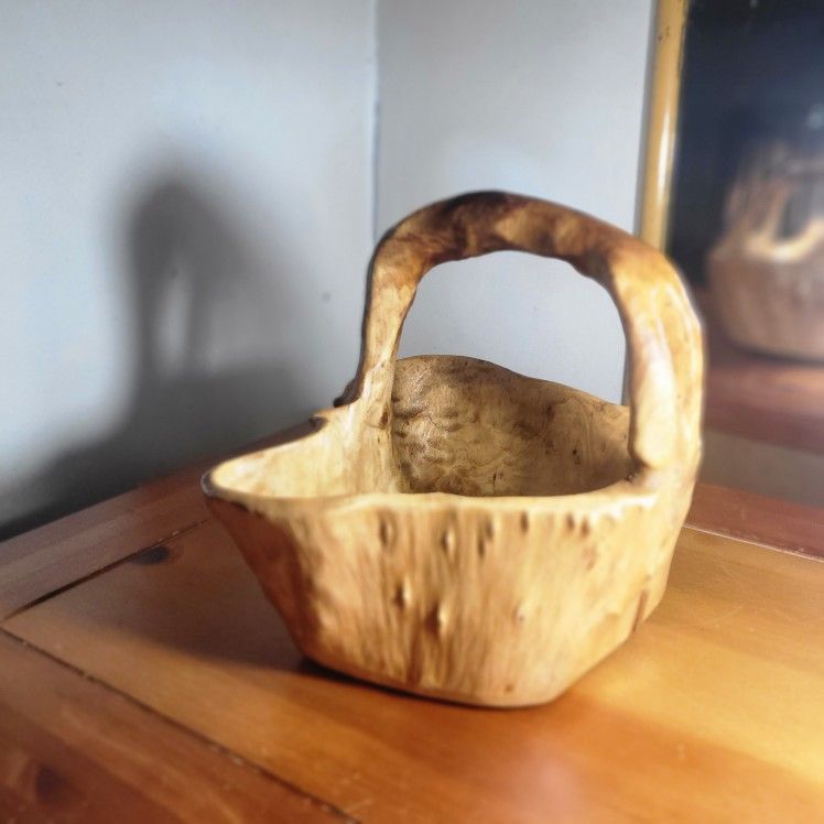 Primitive Wooden Basket 