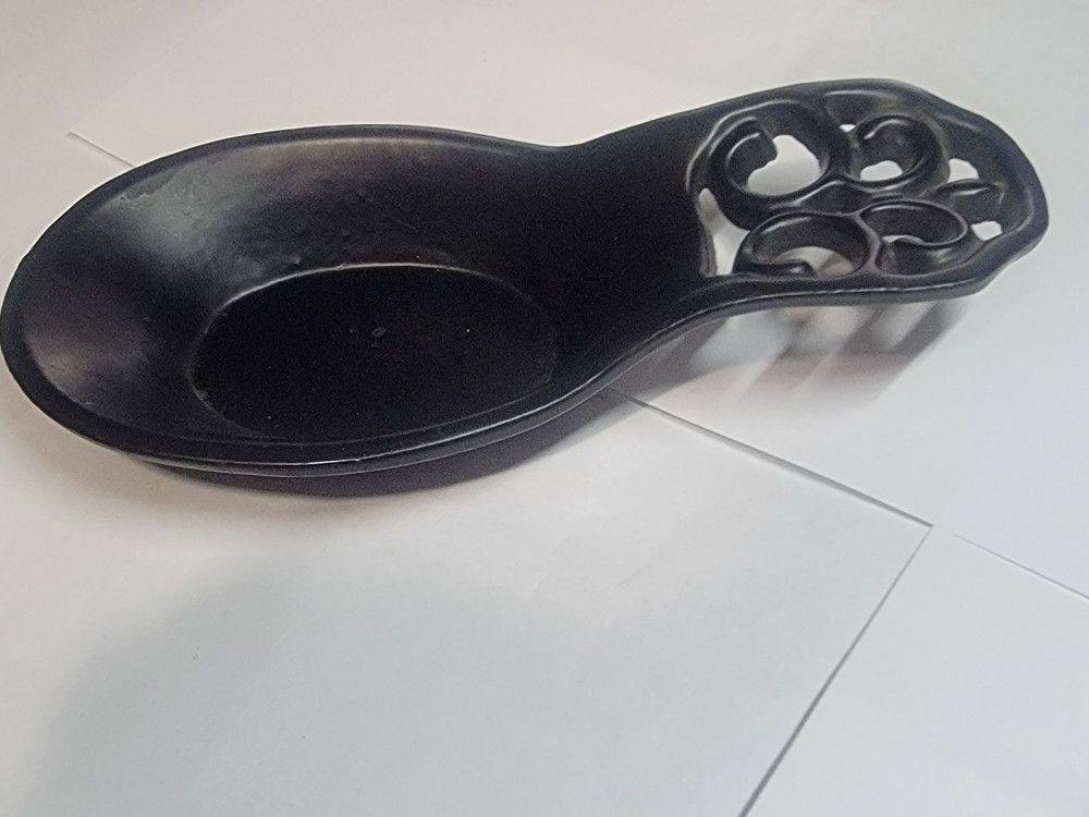 $5 -Vintage Kitchen Spoon Rest Cast Iron Utensil, Ladle or Spoon Holder