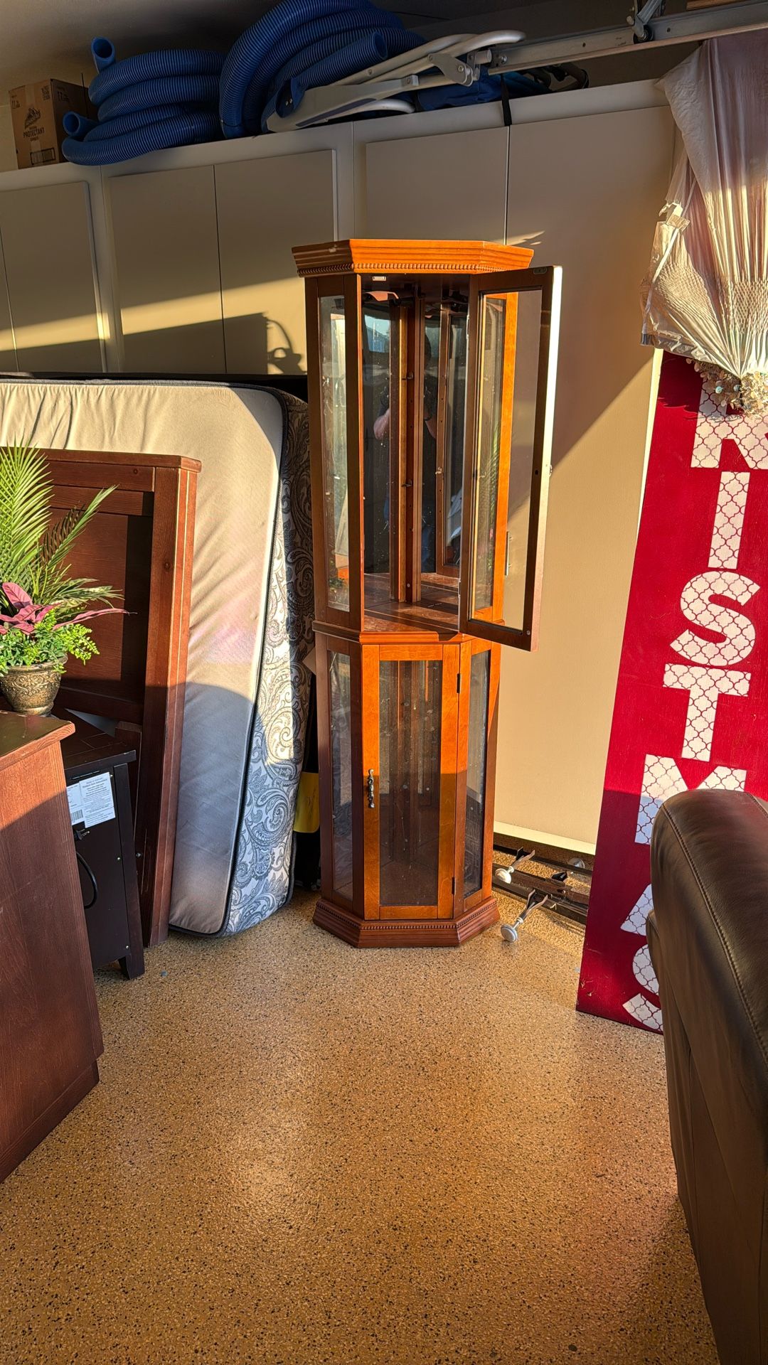 Curio Cabinet with Glass Shelves