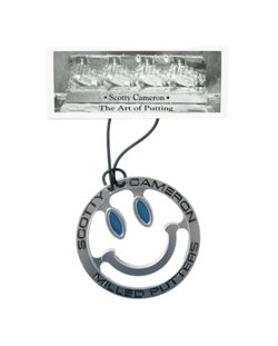 Scotty Cameron Gallery Exclusive SC Blue Smiley Milled Bag Tag Putting Disk