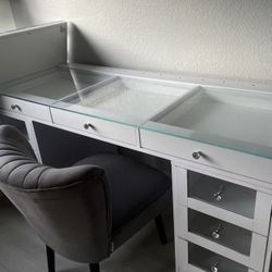 Vanity with mirror