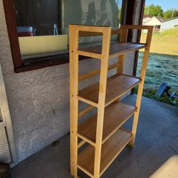 4 Tier Pine Wood Book Shelf