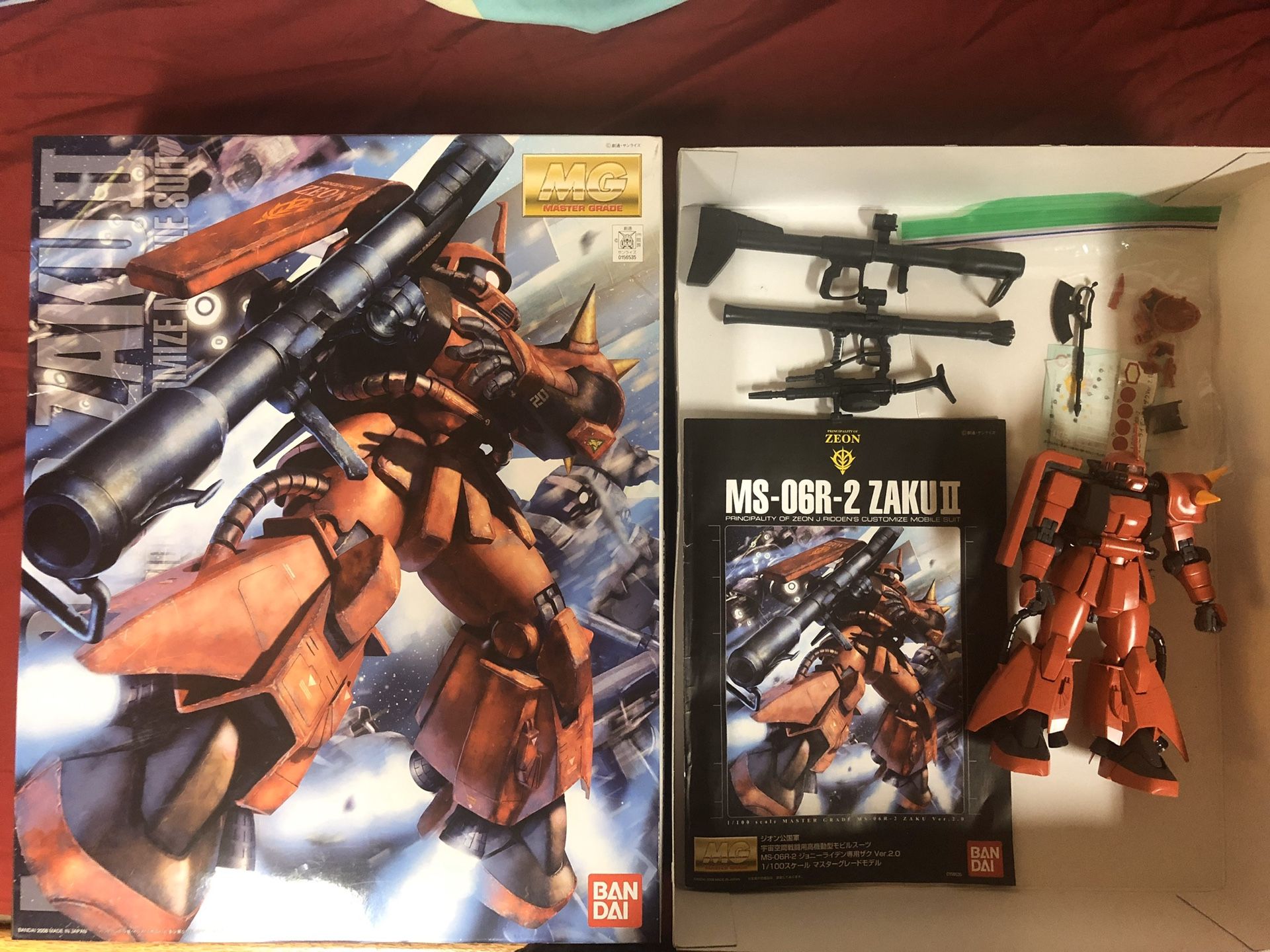 Built gundam models