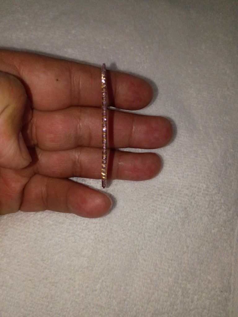 Pink Sapphire White Gold Bracelet