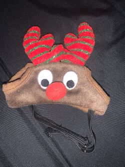 Rudolf red nose reindeer headband for pets