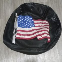 American Flag Leather Jeep Wheel Cover