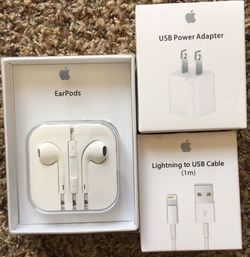 Headset USB cables and Wall Adaptor all 3 for $25