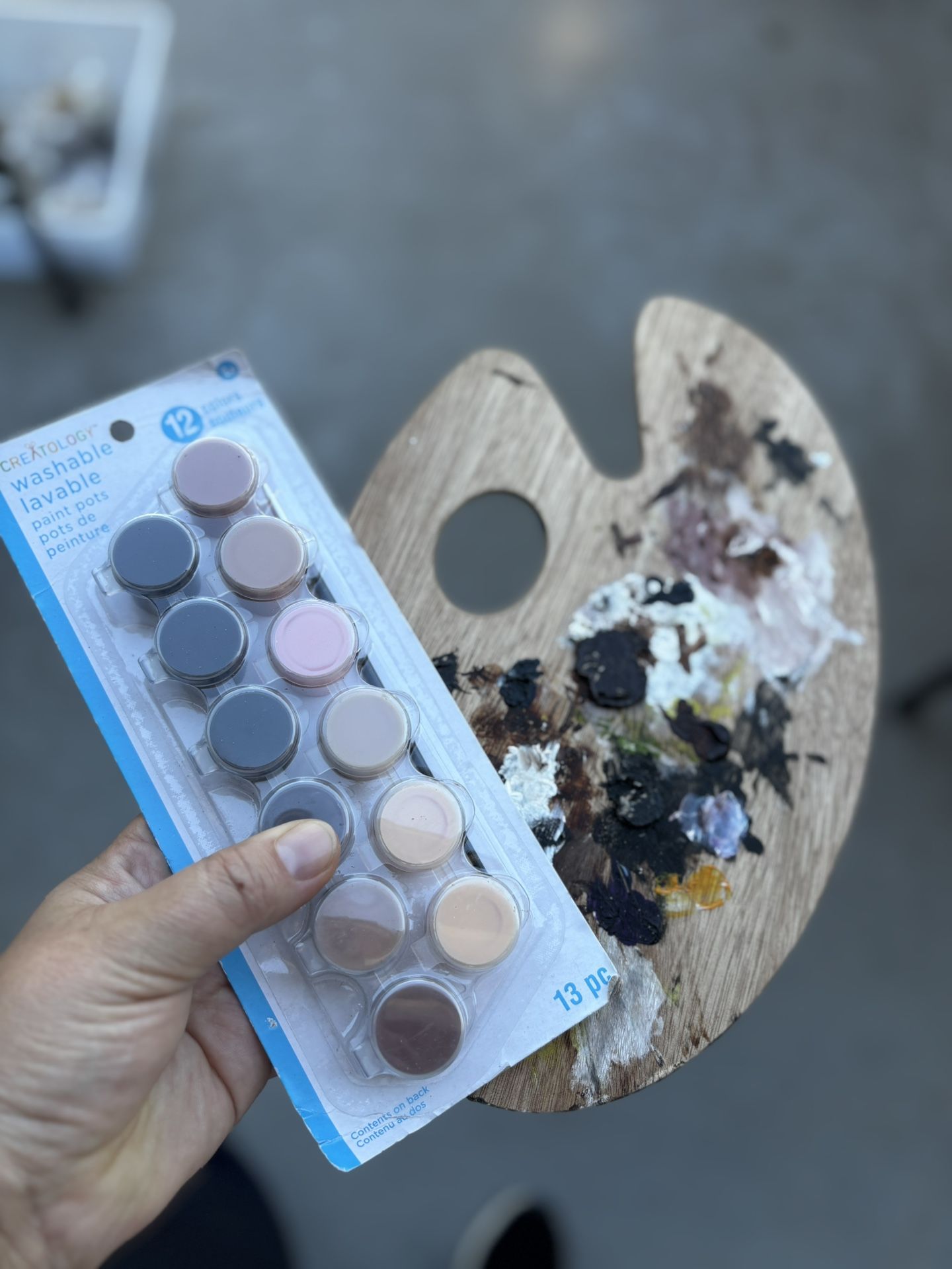 Art Supplies: Washable Paint And Painters Pallet