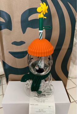 Starbucks snoopy collaboration glass cup original