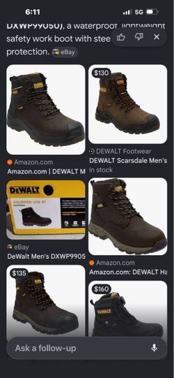 Dewalt work shoes, new in box