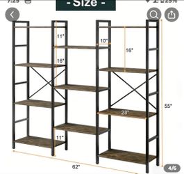 ( 2 )Three column four-story bookshelf or knick knack shelf