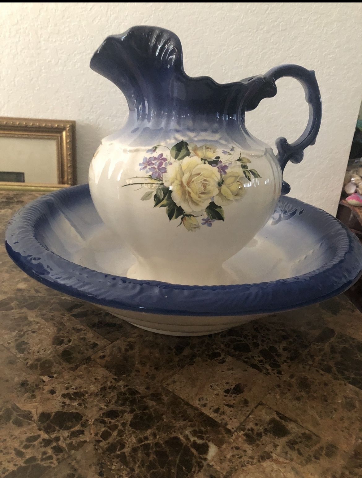 Vintage Pitcher And Bowl
