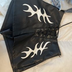 Denim Jeans, Shorts, Skirt And Leather Shorts 