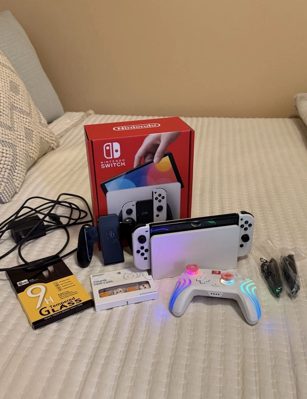 Switch OLED Console Bundle 64GB One Controller Games And Accessories