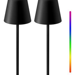 Brand New Set Of 2 - Cordless RGB Table Lamps
