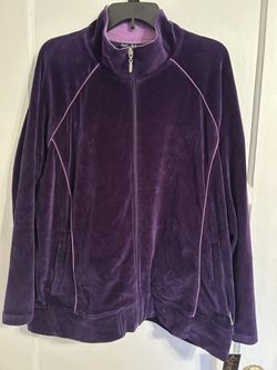Rafaella Velour Active Jacket And Tank Size 2X