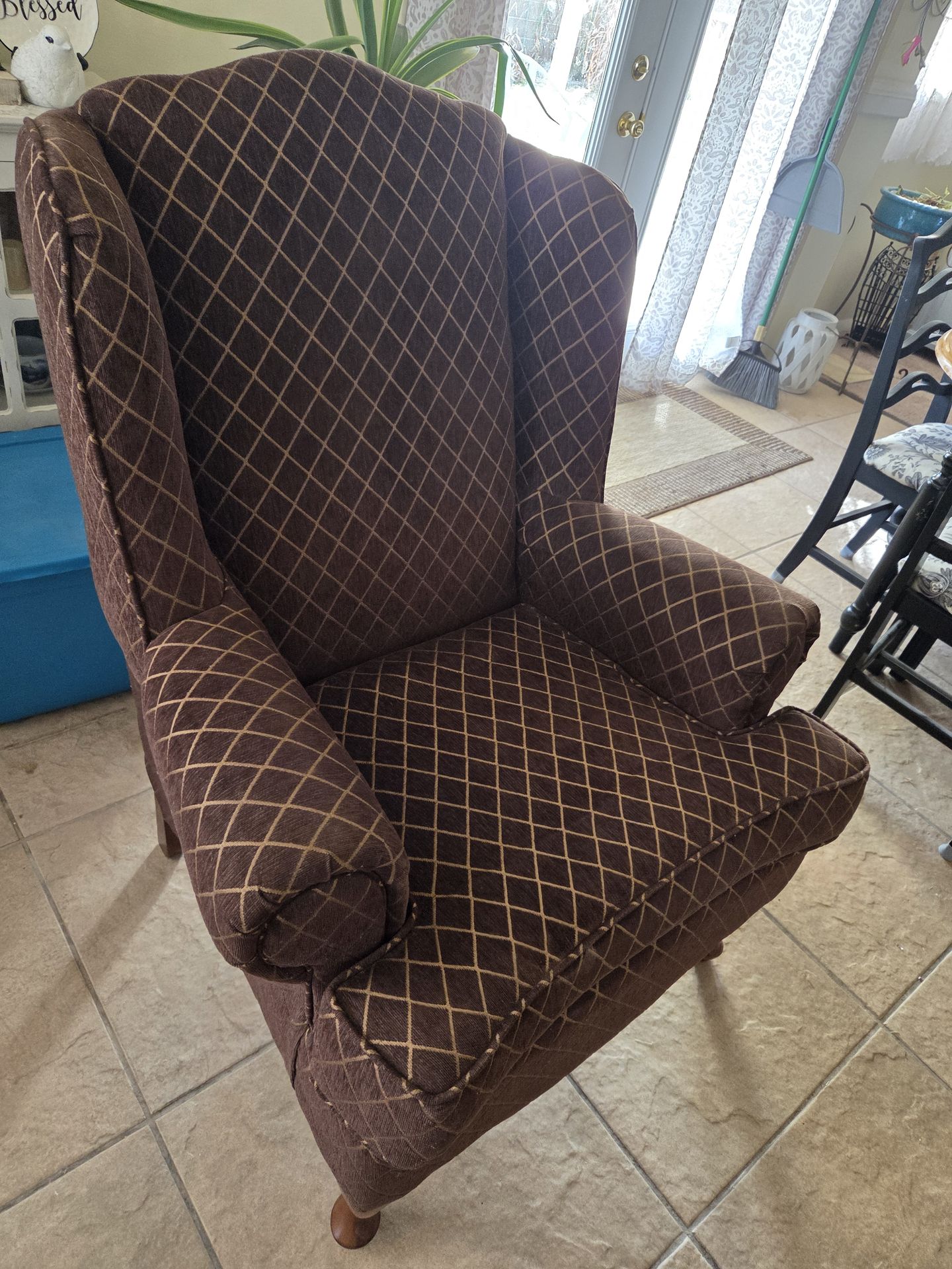 Classic wingback accent chair
